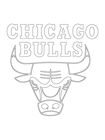 Chicago Bulls Logo  Coloring Page